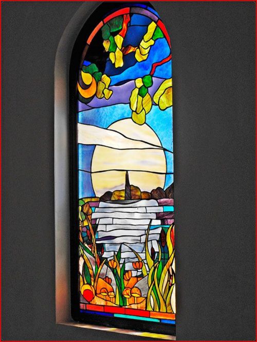 Vidrieras por encargo de paisajes para ventanas de viviendas