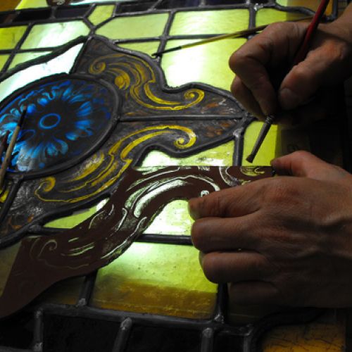 Restauración de vidrieras para el Colegio Jesús María